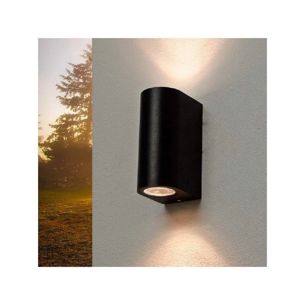 Trade Shop - Applique Da Esterno Cilindro Up&down Lampada Da Parete Giardino 2xgu10 Ip65 Es14 -