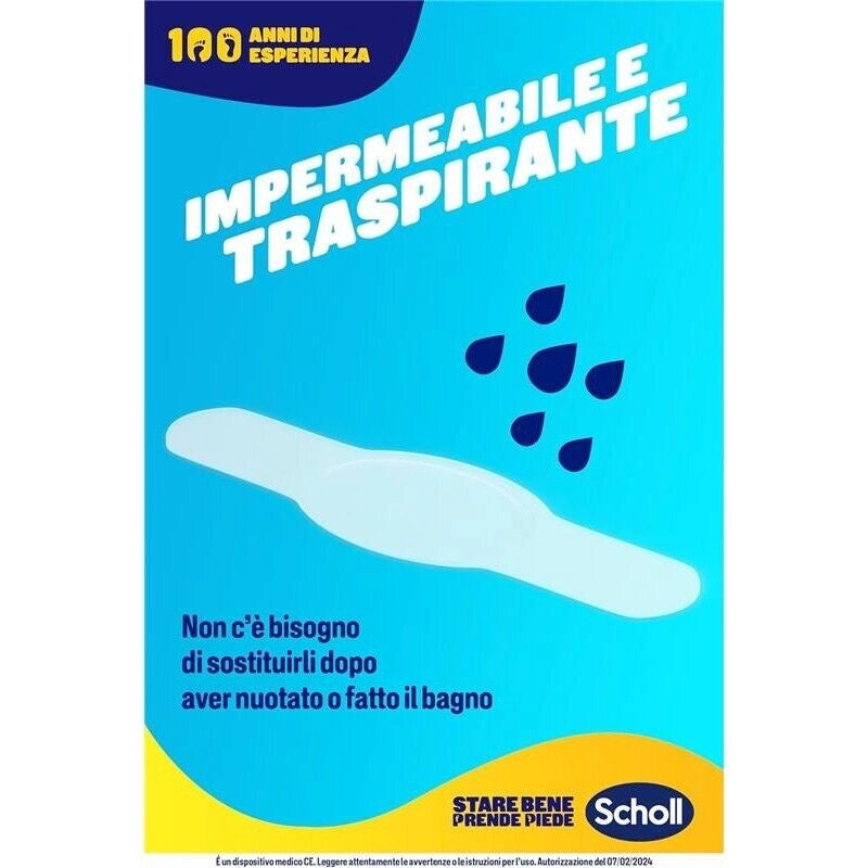 SCHOLL CEROTTI PER LE VESCICHE AD ALTO POTERE ADESIVO RESISTENTI ALL'ACQUA PACK 6 CEROTTI PER LE DITA DEI PIEDI