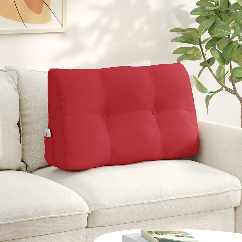 Cuscino per Schiena Rosso 80 x 24 x 50 cm Tessuto 42014424