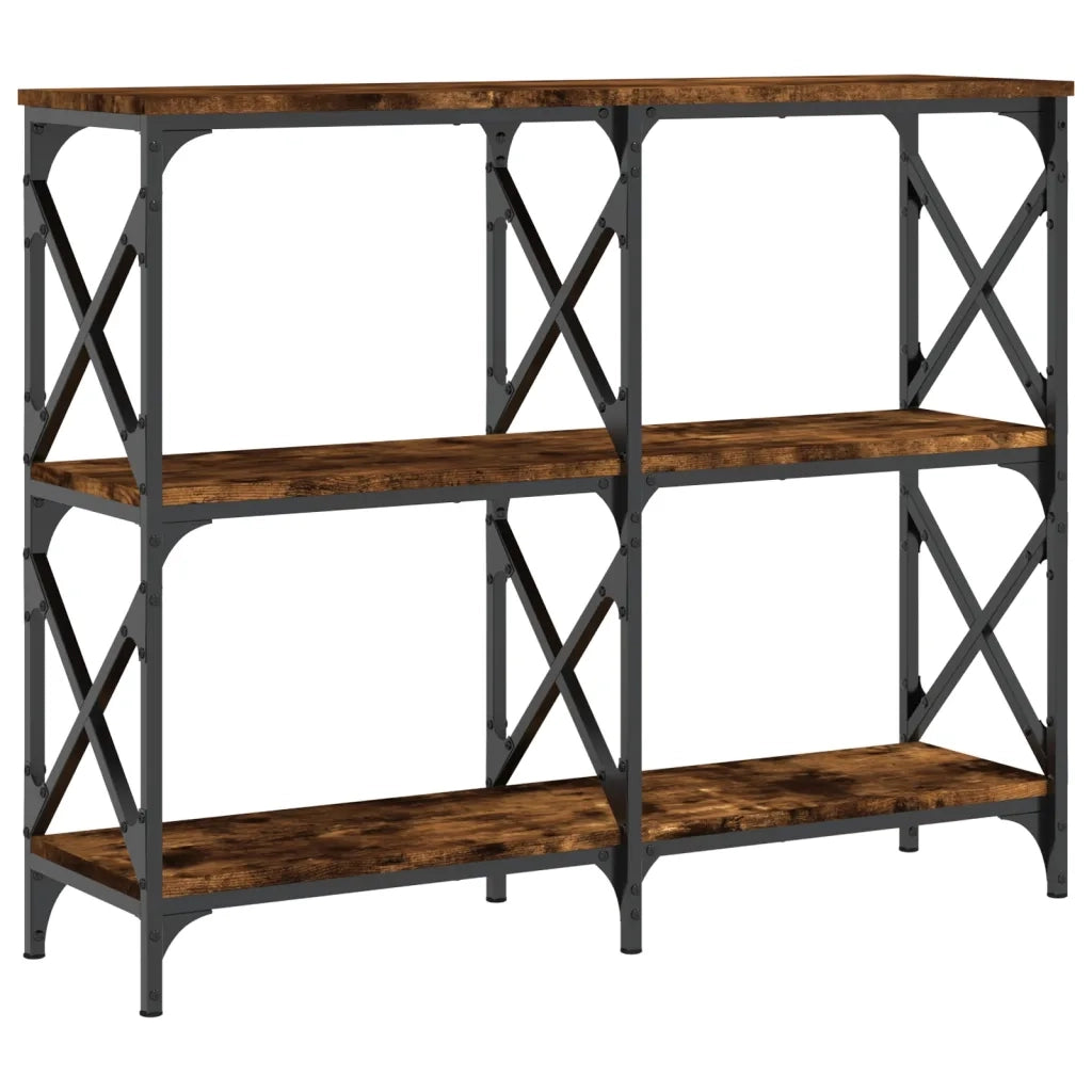 Tavolo Consolle Rovere Fumo 100x28x80,5 cm in Legno Multistrato 835421