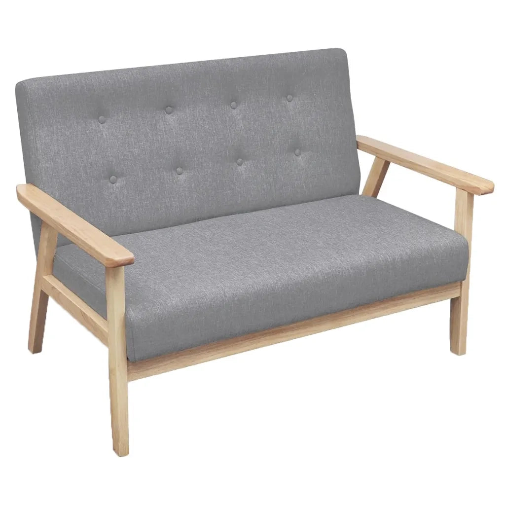 Set di Divani 3 pz in Tessuto Grigio Chiaro cod mxl 16053