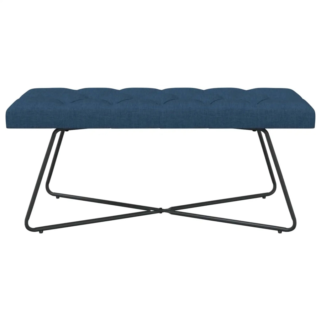 Panchina con bottoni imbottiti Blu 110 x 40 x 46 cm Tessuto 42038379