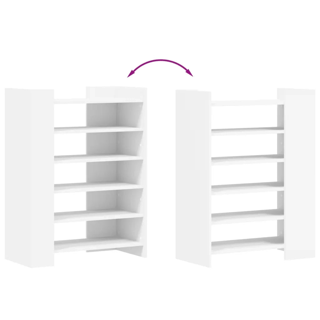 Scarpiera Bianca 74,5x37,5x100 cm in Legno Multistrato 848430
