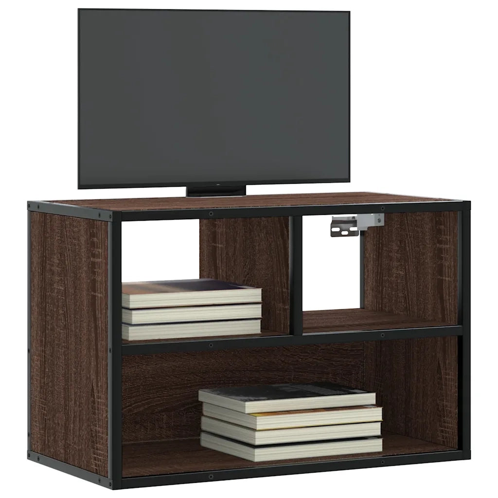 Mobile TV Rovere Marrone 60x31x39,5cm in Truciolato e Metallo 848918