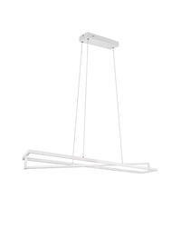 Lampada a Sospensione da Interno a led in Metallo Bianco Opaco