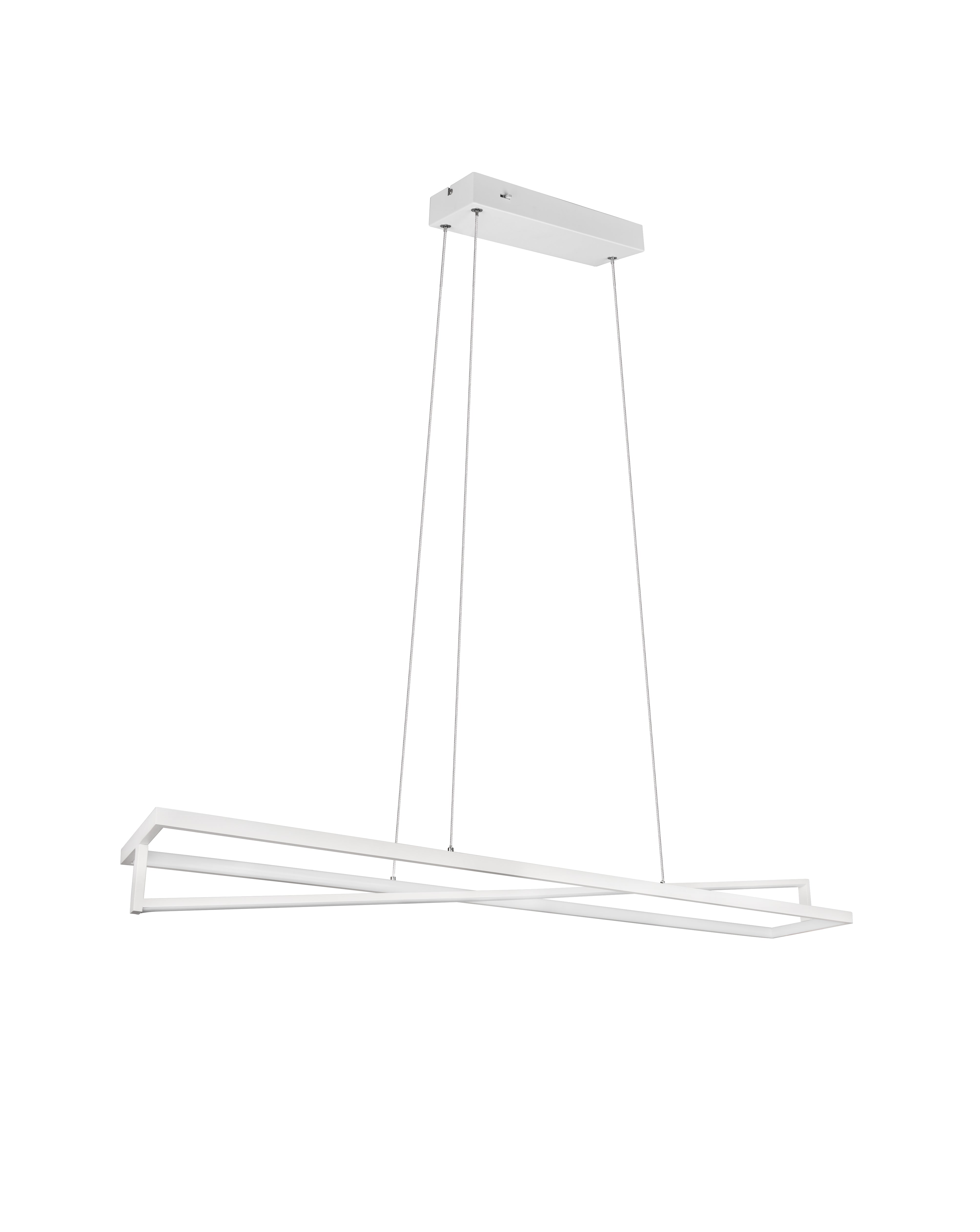 Lampada a Sospensione da Interno a led in Metallo Bianco Opaco