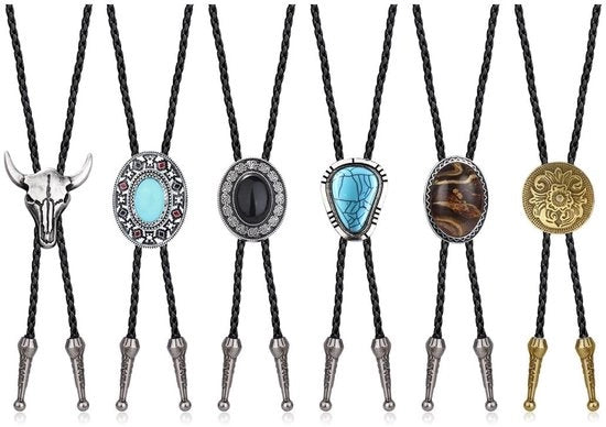 Cintura di stoffa in pelle manuale 6 pezzi - Accessori da cowboy - Accessori per Halloween - Accessori moda - Gioielli eleganti