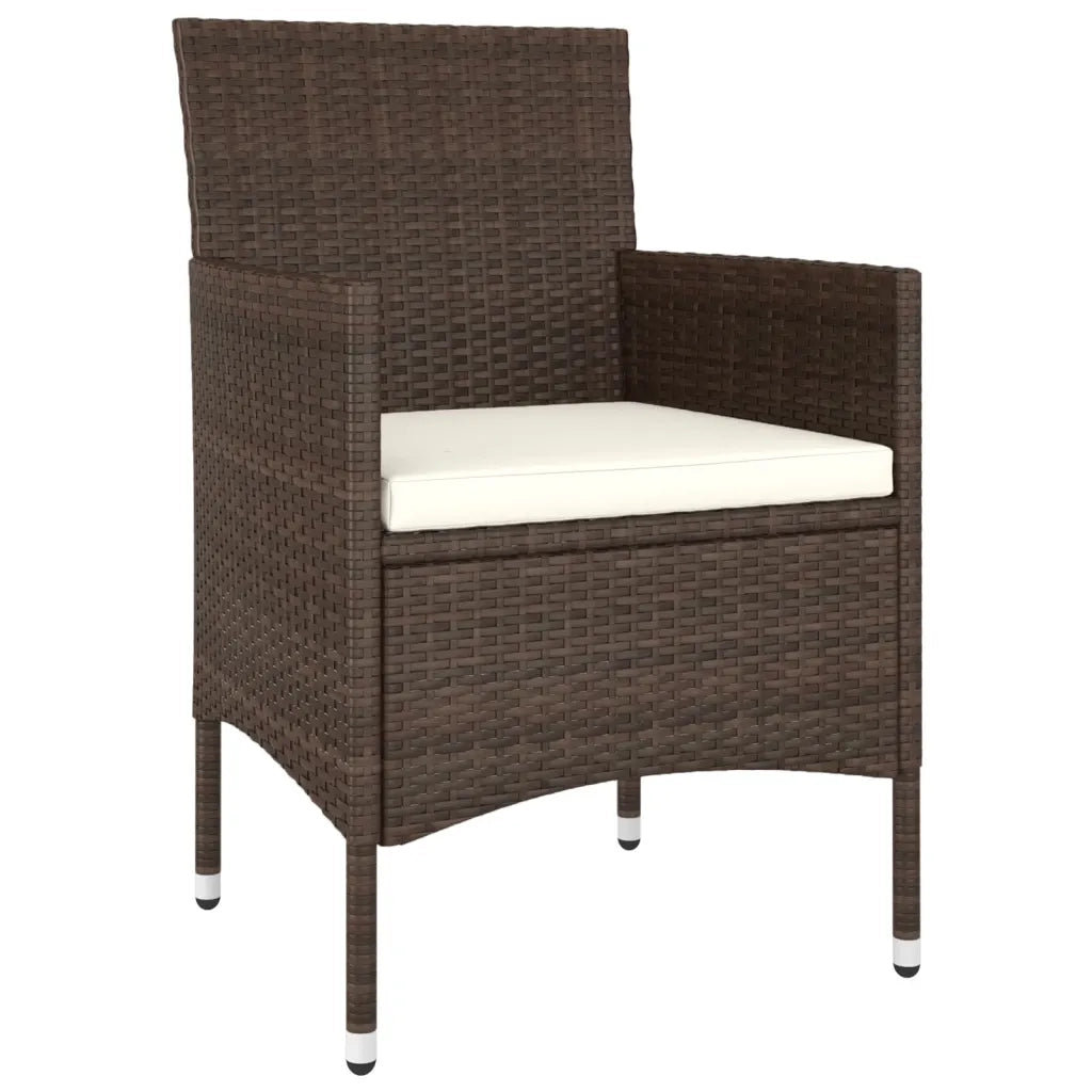 Set Divani da Giardino 5 pz in Polyrattan Marrone 3058471