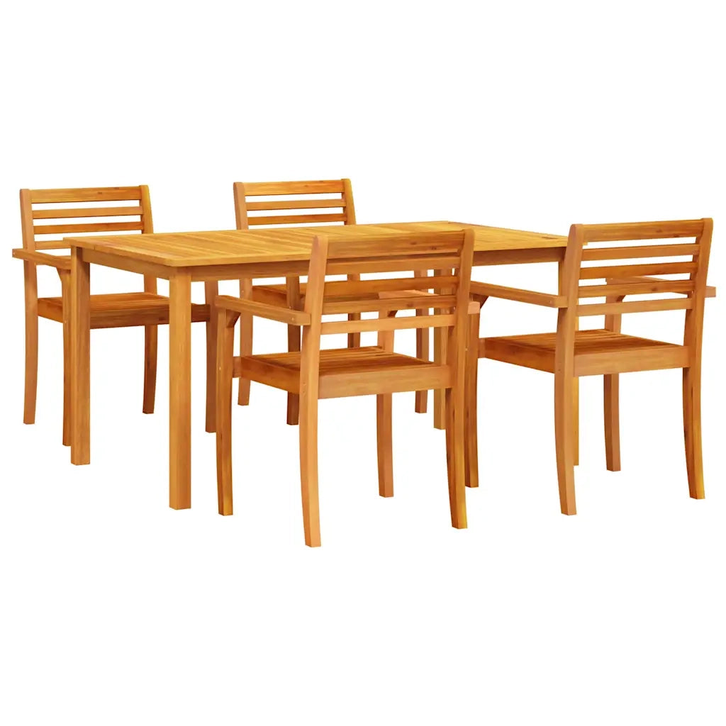 Set da Pranzo per Giardino 5 pcs Marrone 3375665