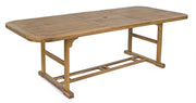 Tavolo Allungabile Estensibile Pieghevole in Legno acacia Esterno Giardino Noemi Lunghezza: 180 cm allungabile 240 cm