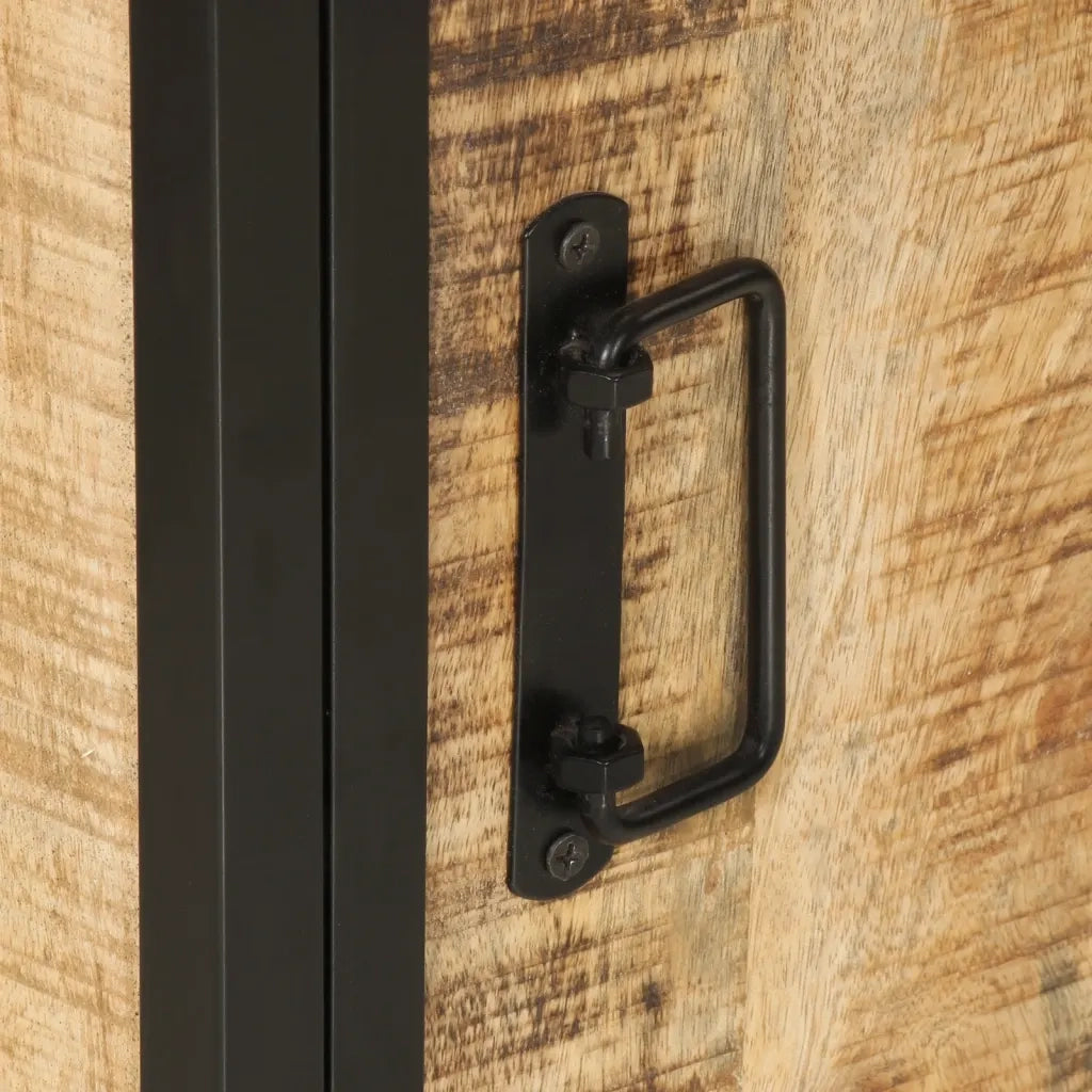 Mobile da Bagno 40x27x90 cm in Legno Massello di Mango e Ferro 358570