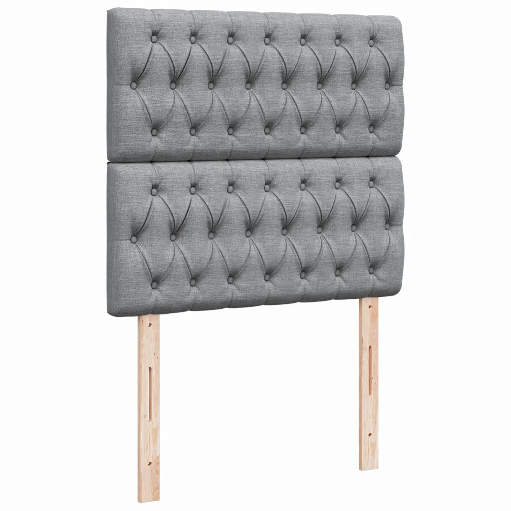Giroletto a Molle con Materasso Grigio Chiaro 80x200 cm Tessuto