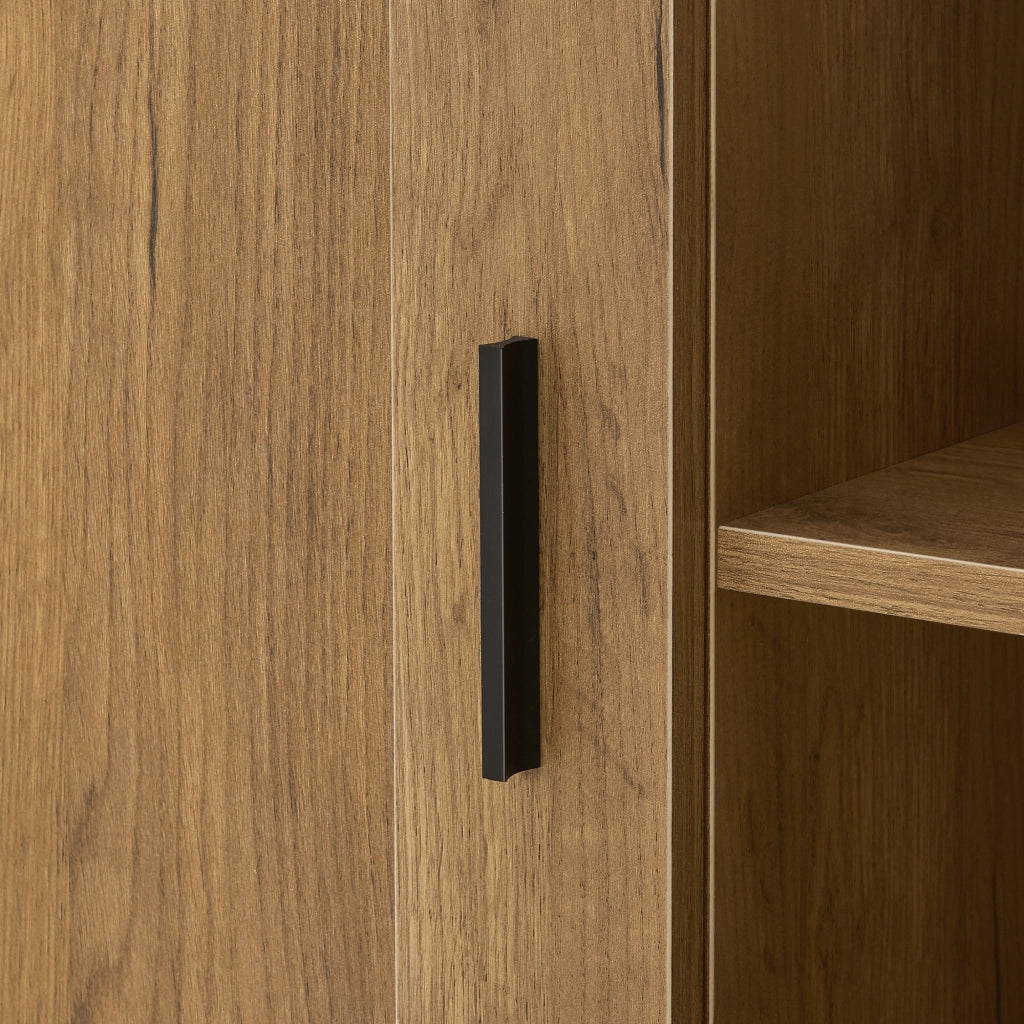 Credenza Bassa Spøttrup Mobile TV 70 x 120 x 30,5 cm Effetto Rovere [en.casa]