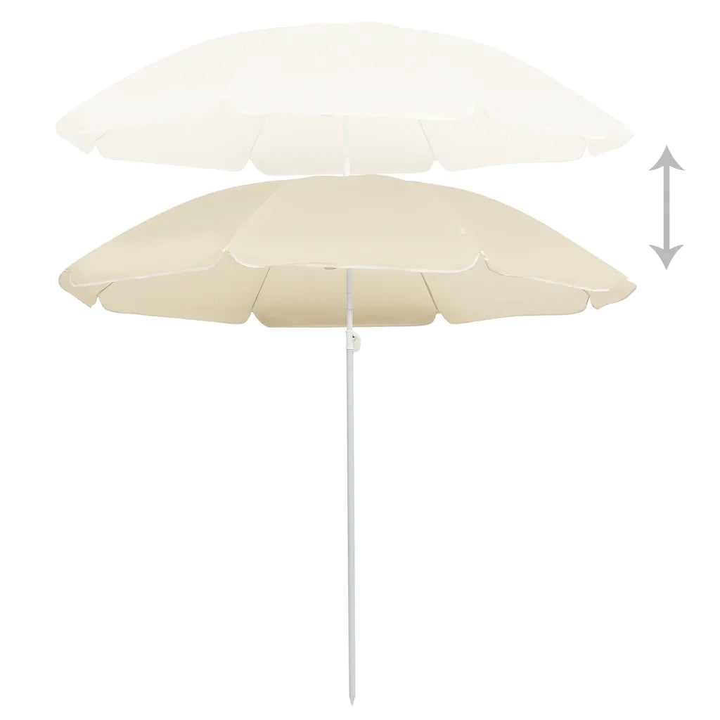Ombrellone da Esterni con Palo in Acciaio 180 cm Sabbia cod mxl 22851