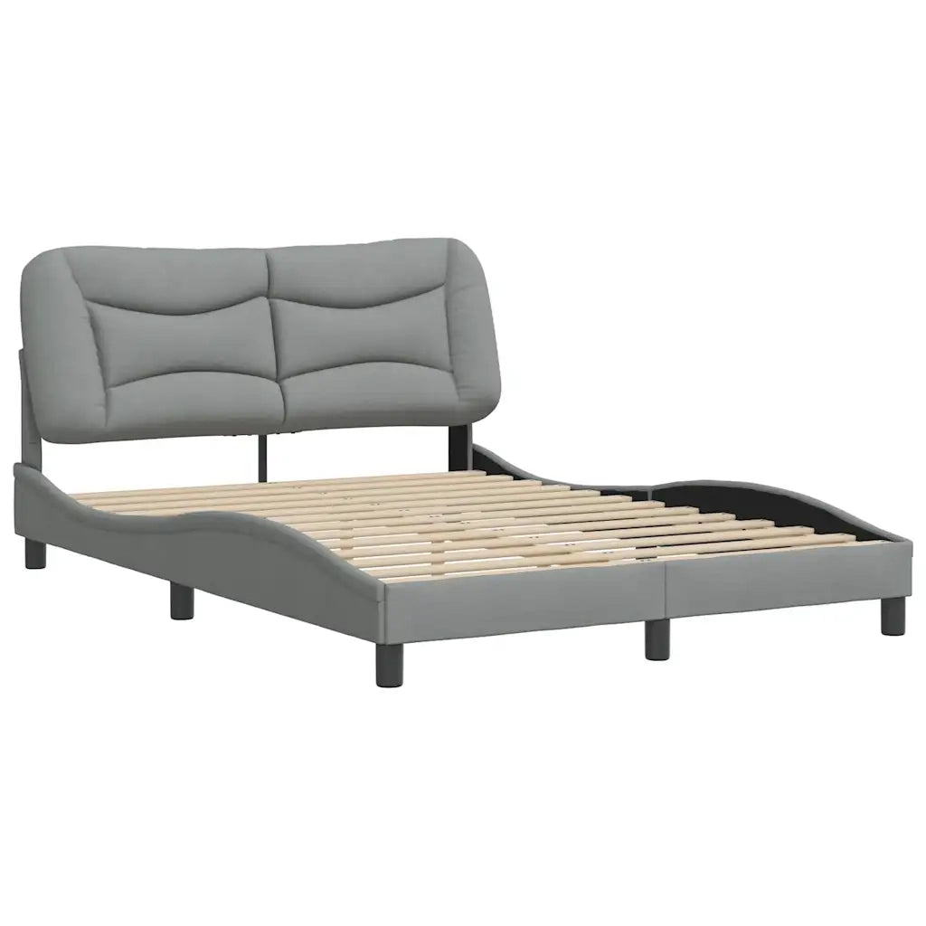 Giroletto senza Materasso Hvar Grigio Chiaro 140x190 cm Tessuto 3207765