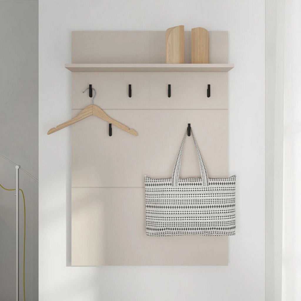 Navelli, Appendiabiti set Fissaggio a Muro Incluso, 115h cm Bianco