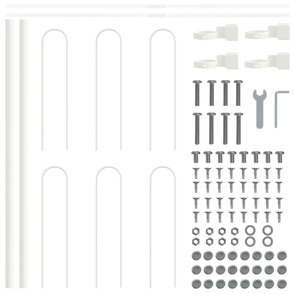 Recinzione per Giardino 5 pcs Bianco 8,5 x 0,6 m 3334103