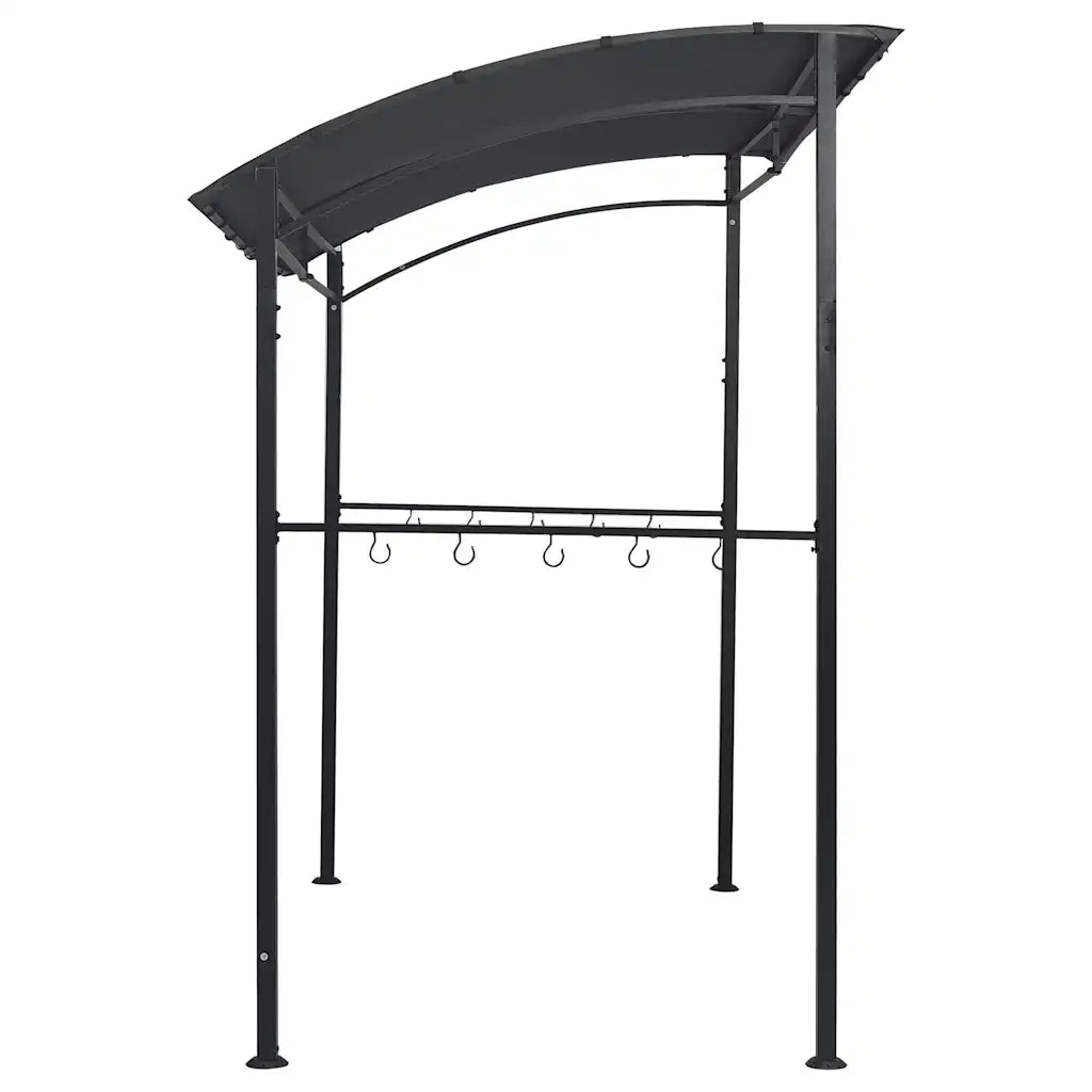 Gazebo per Barbecue 215x150x220 cm Antracite in Acciaio 48603