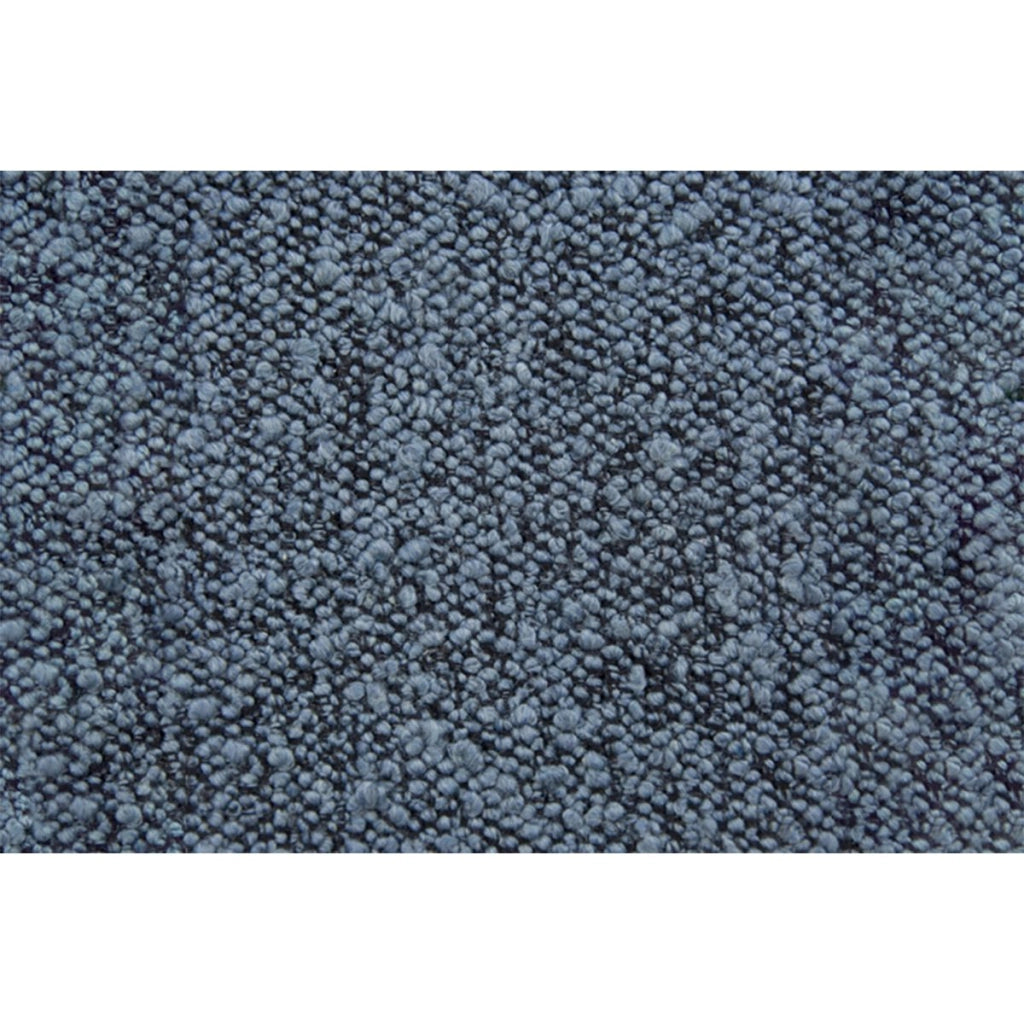 Testiera in tessuto bouclé blu imbottita L90 cm