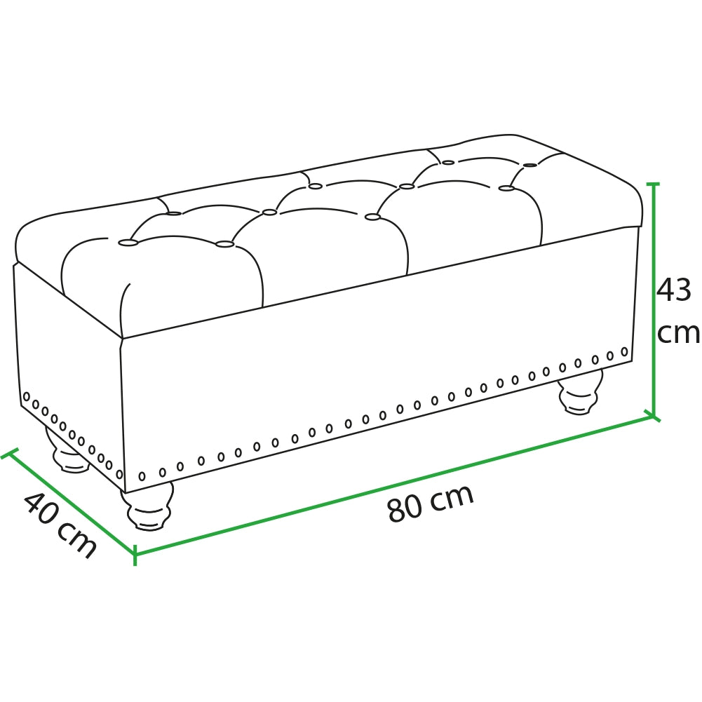 Pouf Panca Contenitore in Ecopelle Cassapanca Capiente Divanetto Divano Nero