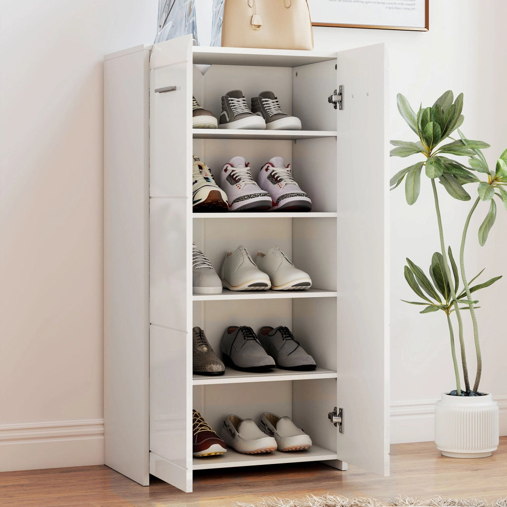 Scarpiera 10 paia ¨C zephmum ¨C bianco 55x36x108cm