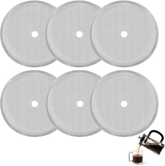 Filtro per sostituzione per French Press - Acciaio inossidabile - Diametro 9,7 cm - Resistente al calore - Riciclabile - Filtro per caffè