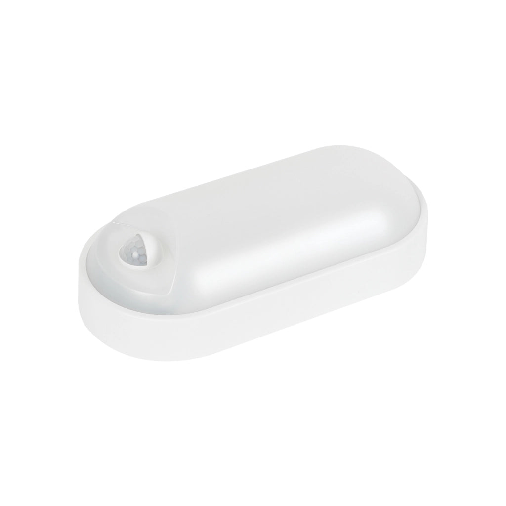 Alcapower Plafoniera LED Ovale 15W IP65 con Sensore PIR, Tecnologia CCT Selezionabile 3000K/4000K/6500K, 1400lm, Design Resistente in ABS e PC