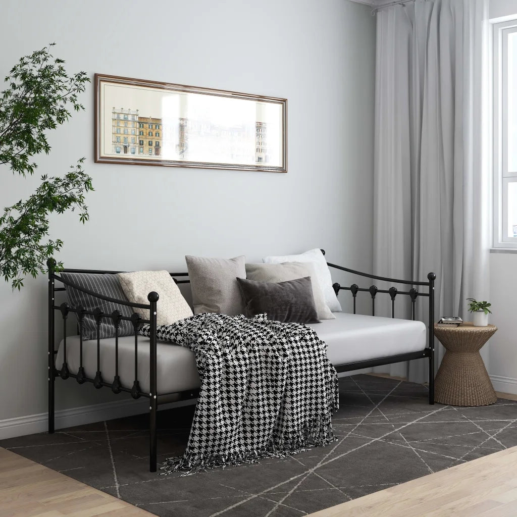 Telaio Divano letto | Sof¨¤ letto | Letto singolo Nero in Metallo 90x200 cm
