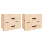 Set di 2 Comodini | Armadio da Notte | Mobiletto da notte a Muro 50x36x40 cm