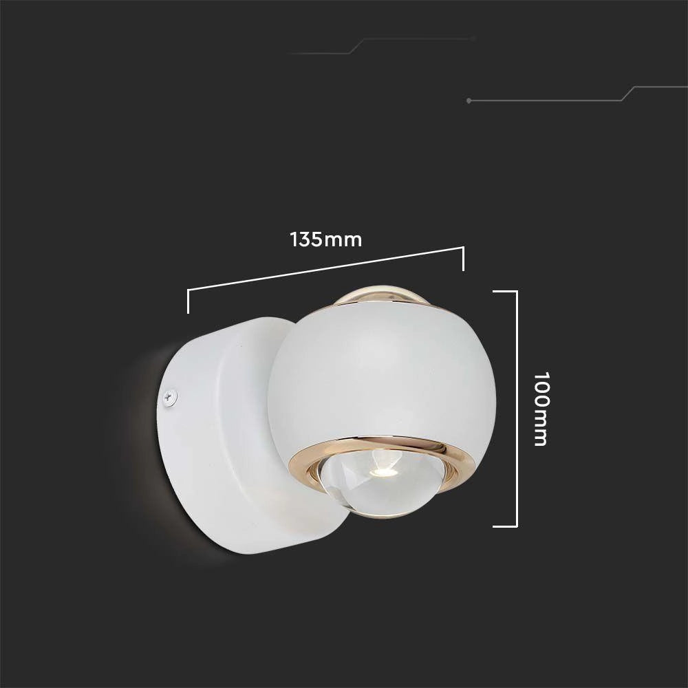 Applique V-TAC 10W LED su/giù bianca 3000K 950lm VT-7504