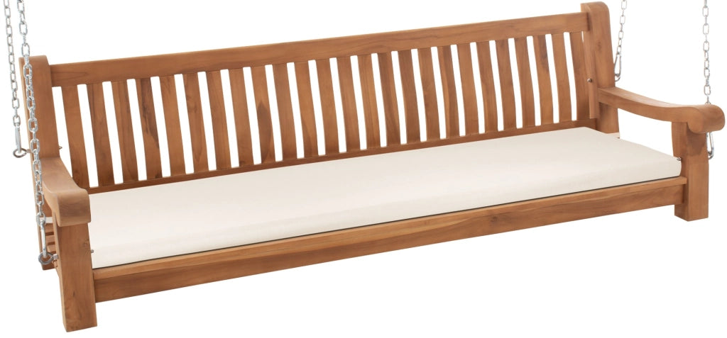 Panca a dondolo Joyce con cuscino seduta 200 cm + teak 1