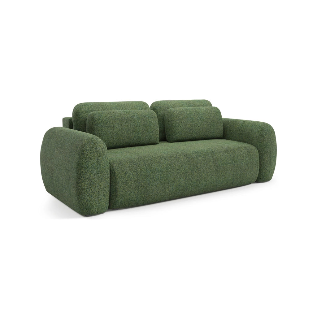 Sessame, Divano Letto 3 Posti Contenitore, 266x121 cm Verde