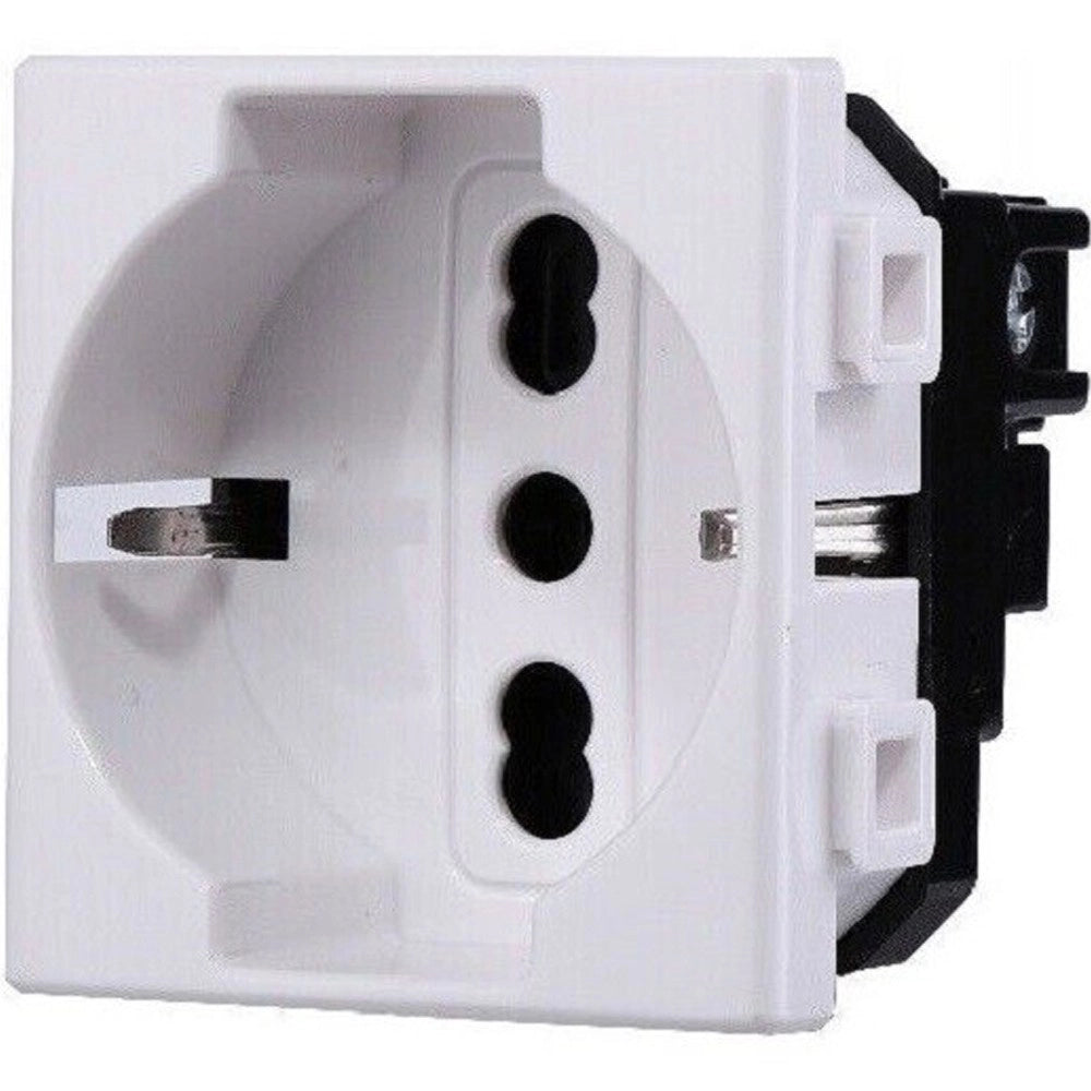 Trade Shop - Serie Bticino Frutti Matix Compatibile Presa Schuko Lan Pulsante Deviatore Usb -     Presa Shuko