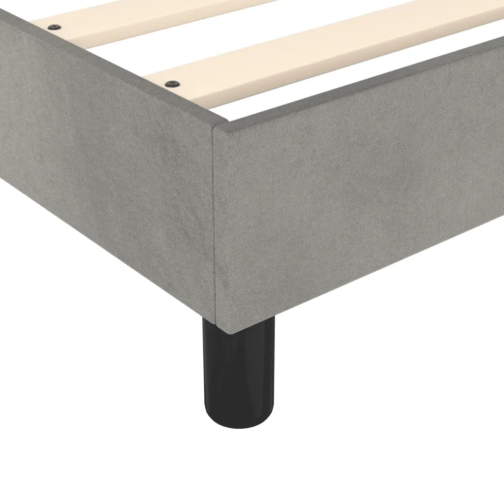 Giroletto a Molle con Materasso Grigio Chiaro 140x200cm Velluto 3144333