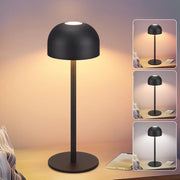 ZMH Lampada da tavolo LED nera wireless dimmerabile 3 temperature colore per camera letto soggiorno