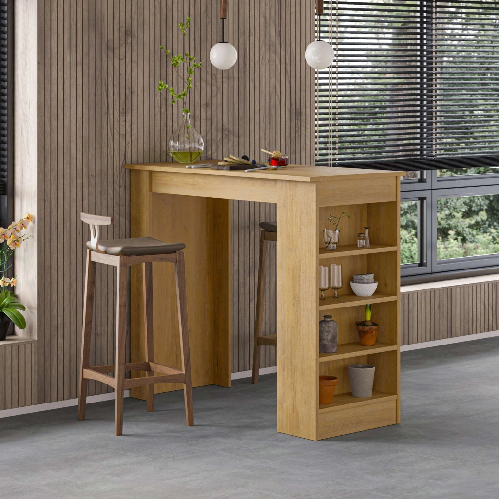Tavolo bar in legno "Swallow" 117 x 54 x 101,8 cm - Rovere zaffiro