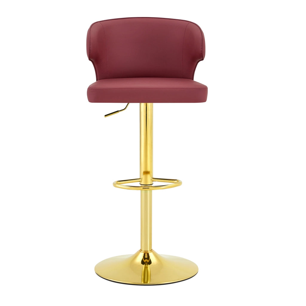 SGABELLO DA BAR Girevole Regolabile 85-110 cm Rosso PU