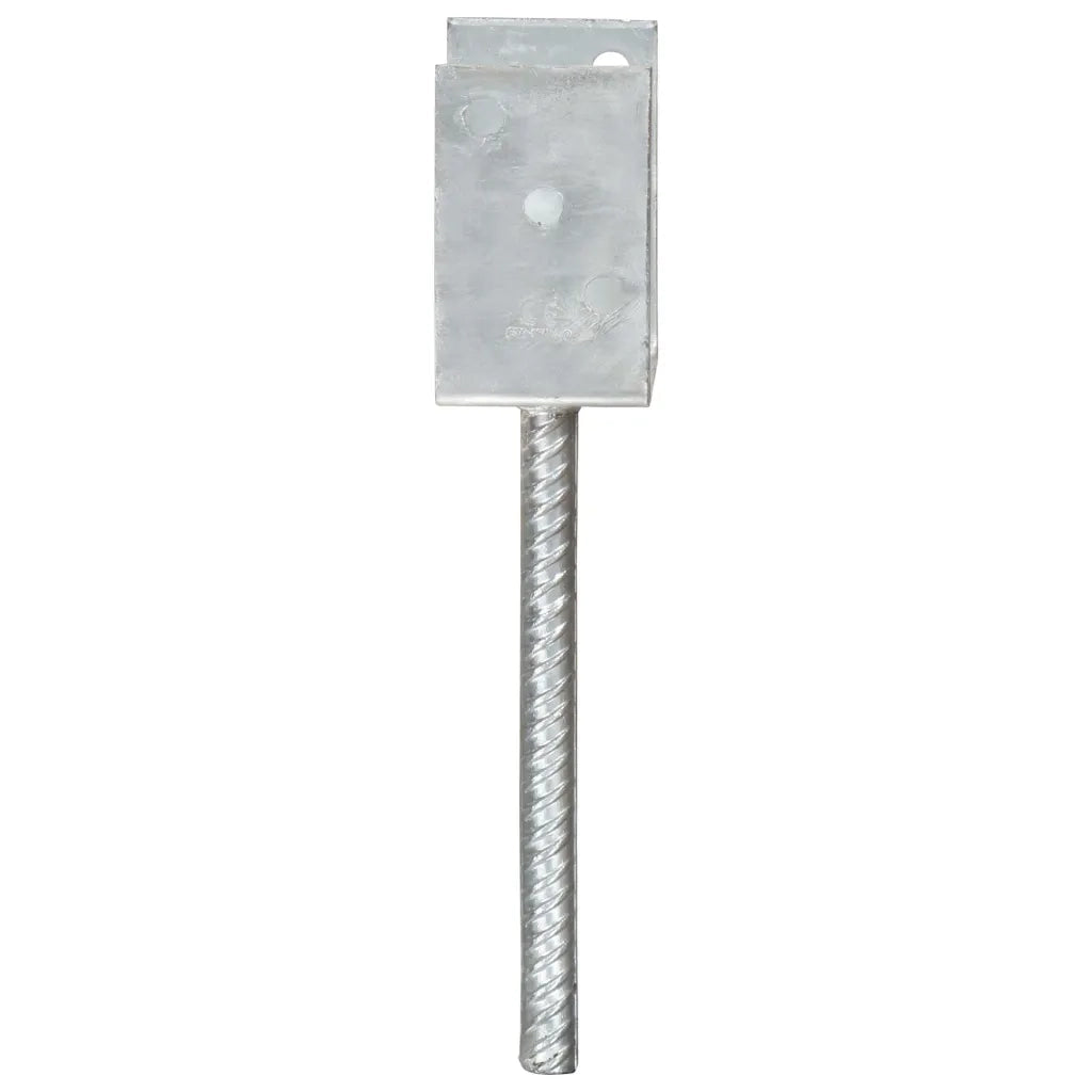 Picchetti per Recinzione 6 pz Argento 14x6x30cm Acciaio Zincato 145322