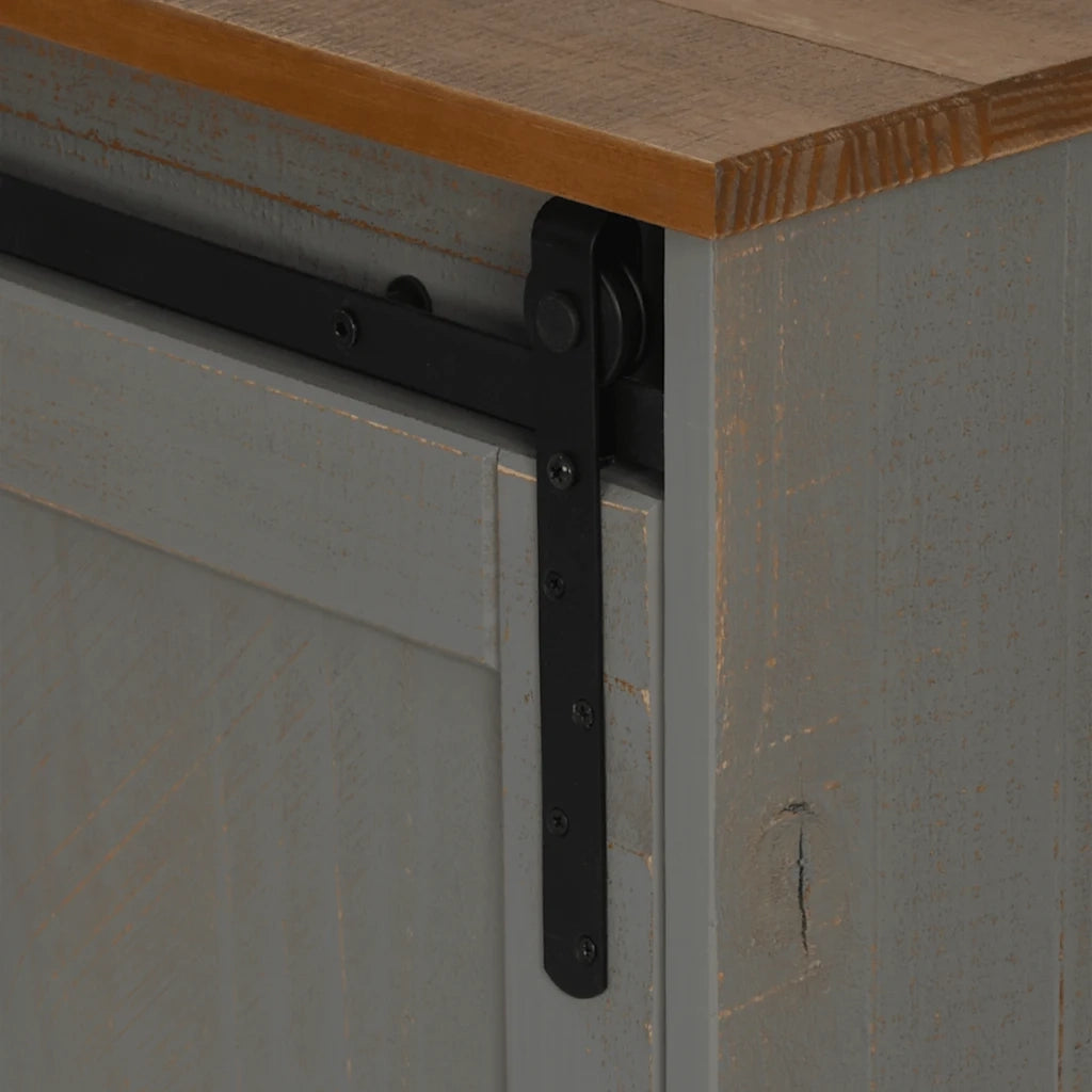 vidaXL Mobile Porta TV HALDEN 2 Ante Scorrevoli Grigio 150x40x60 cm