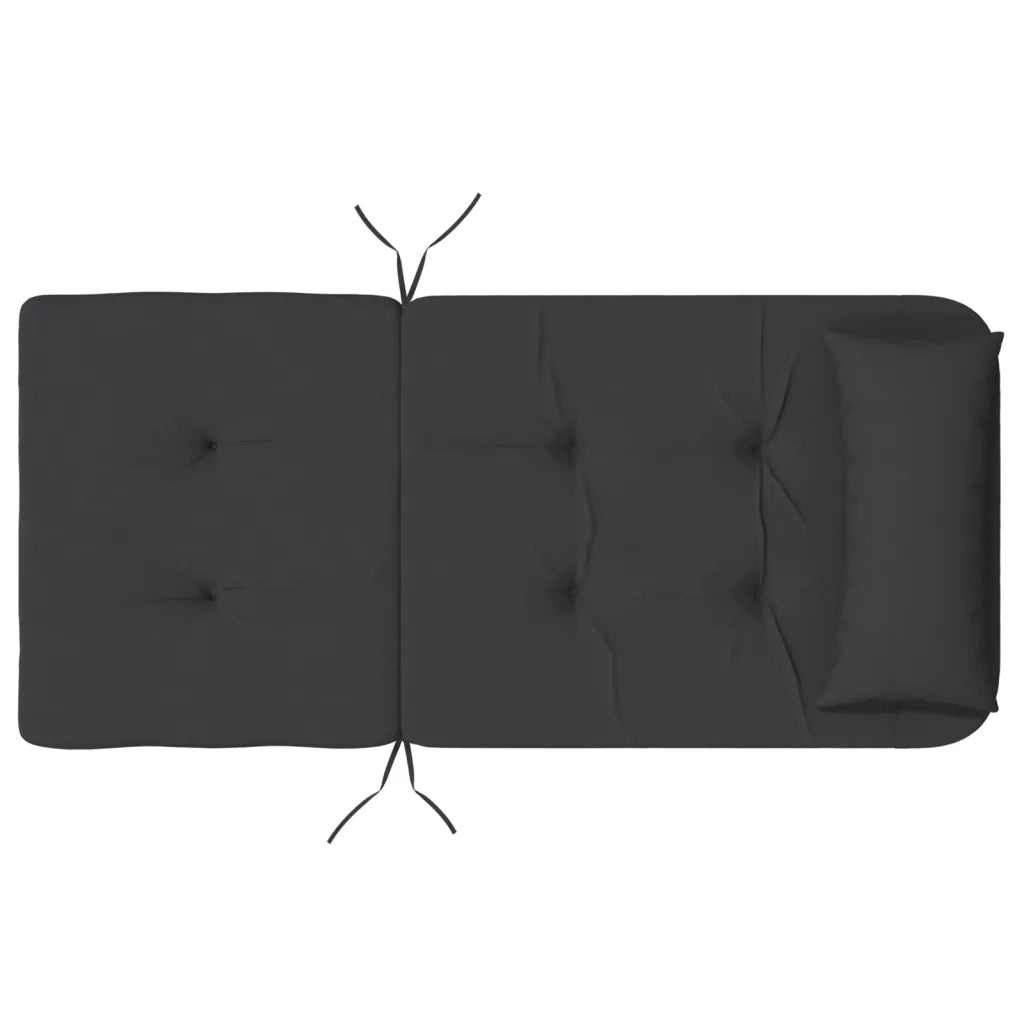 Cuscini per Sedia Adirondack 2 pz Neri in Tessuto Oxford 361837