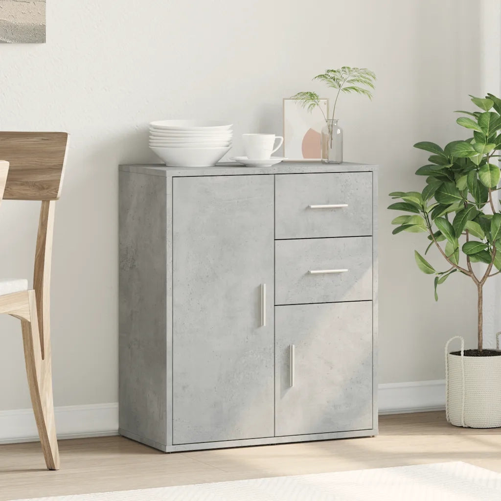 Credenza Grigio Cemento 60x31x70 cm in Legno Multistrato 840481