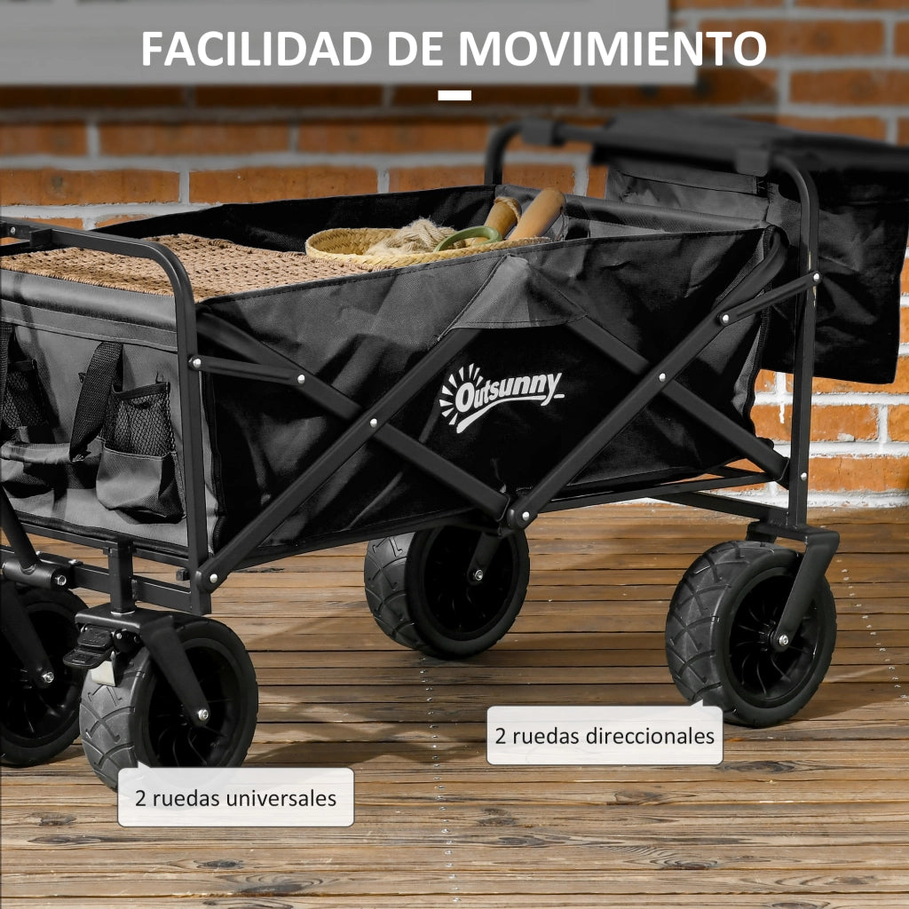 Carrello Pieghevole con Sacchetto Termico ¨C Minimal ¨C Nero