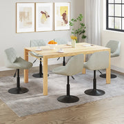 Sedie da Pranzo Girevoli 6 pz Grigio Chiaro in Velluto 3088802