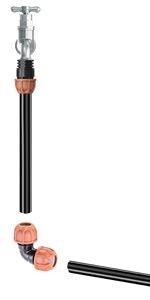 RACCORDO GOMITO IRRIGAZIONE DA GIARDINO PER TUBO POLIETILENE 20 MM CLABER