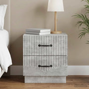 Armadio da Notte Grigio Cemento 43 x 34,5 x 44,5 cm 895221
