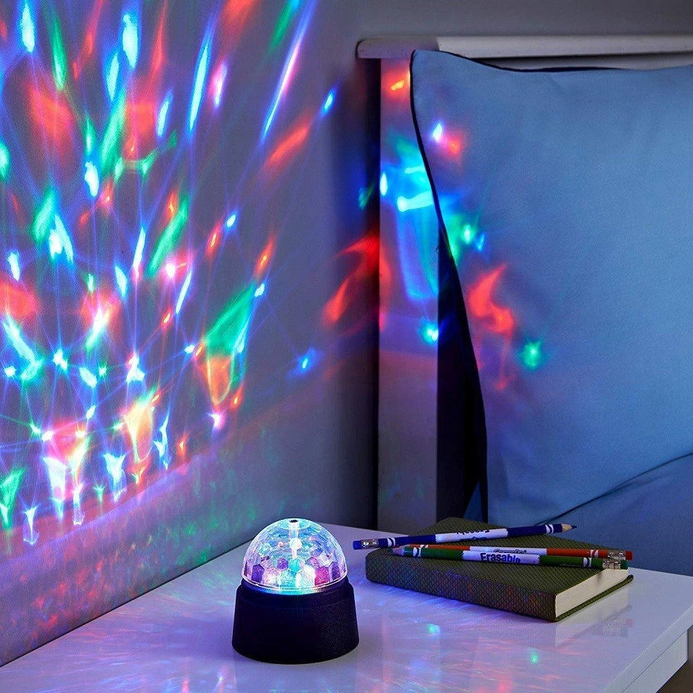 Trade Shop - Proiettore Lampada Led Rgb Rotante Da Tavola Luci Strobo Per Disco E Party Usb -