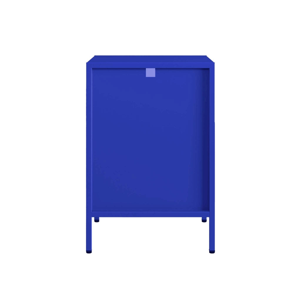 Comodino, tavolino industriale, blu