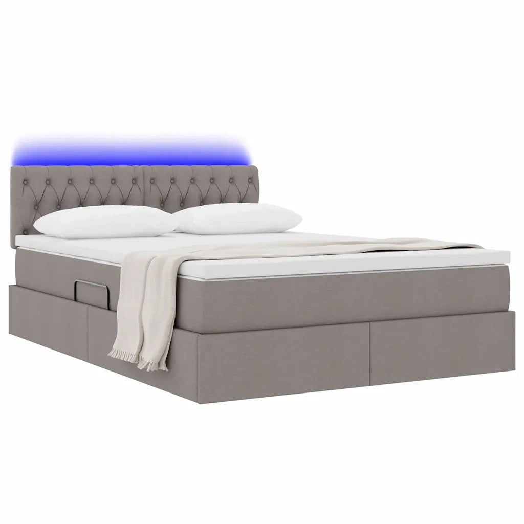Letto con contenitore e LED con led Talpa 140 x 200 cm Tessuto 3371214
