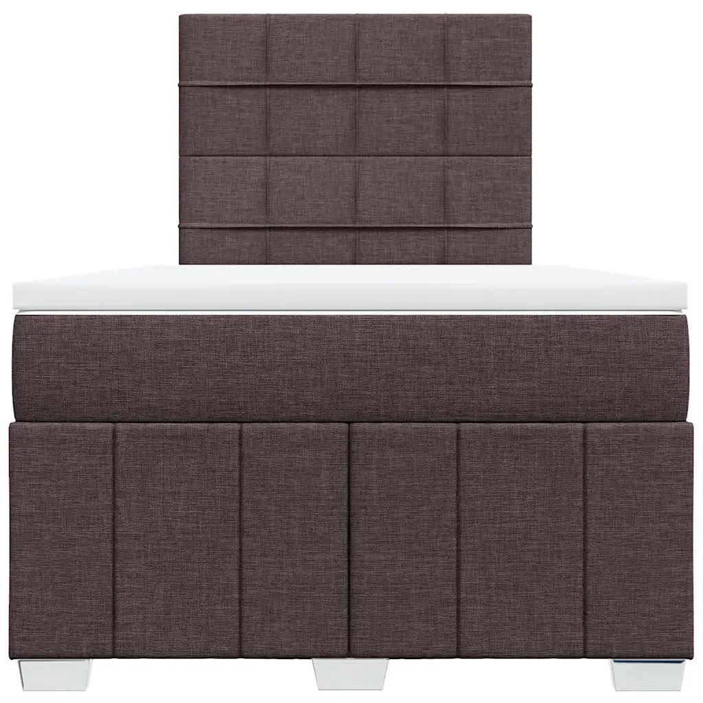 Giroletto a Molle con Materasso Marrone Scuro 120x190cm Tessuto 3291610