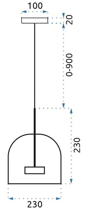 Lampada Da Soffitto Pensile Amber APP613-1CP